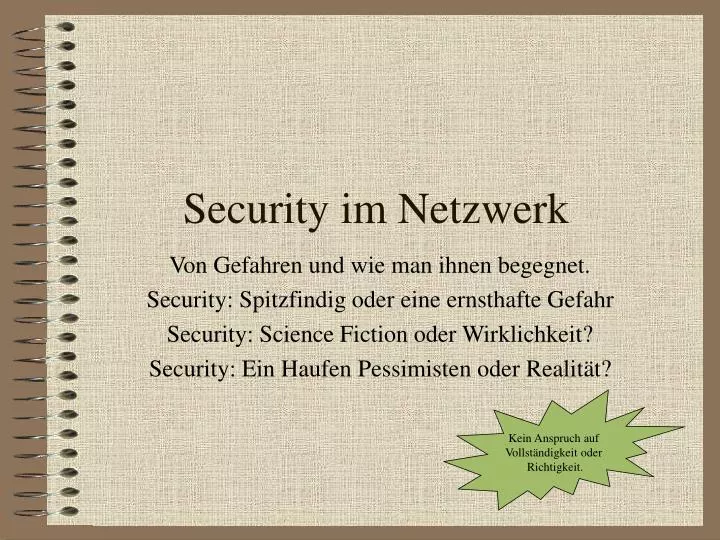 security im netzwerk