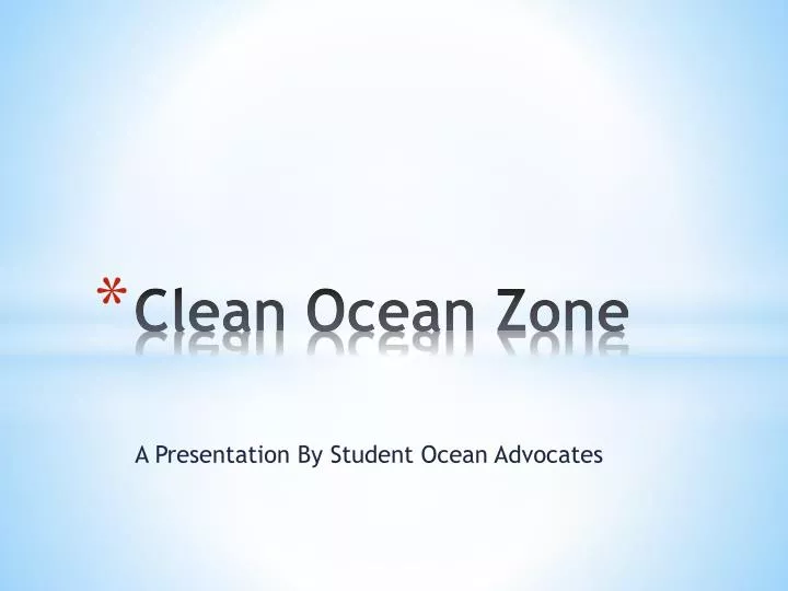 clean ocean zone
