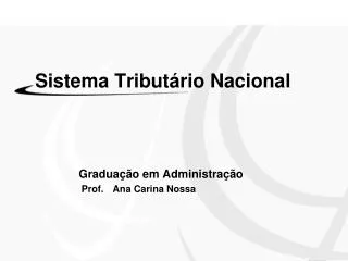 sistema tribut rio nacional