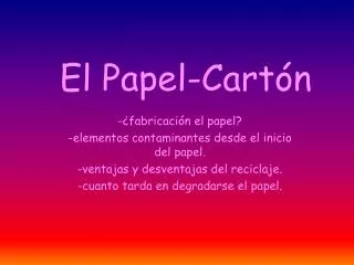 el papel cart n
