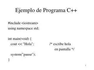 ejemplo de programa c
