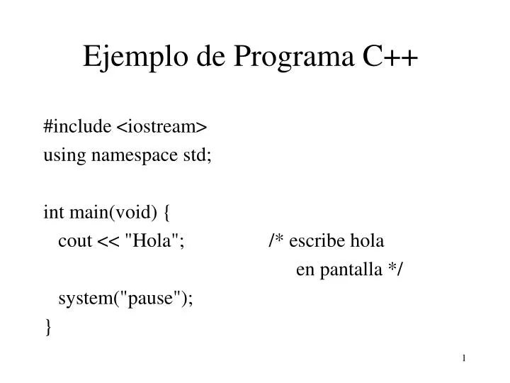 ejemplo de programa c