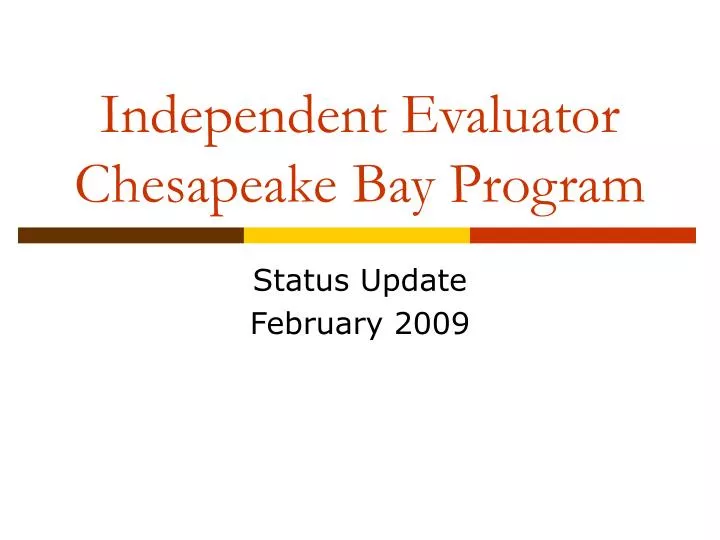 independent evaluator chesapeake bay program