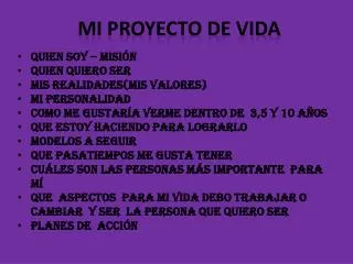 mi proyecto de vida