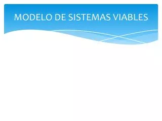 modelo de sistemas viables
