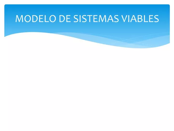 modelo de sistemas viables