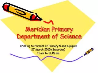Meridian Primary Department of Science
