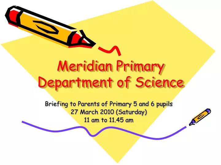 meridian primary department of science