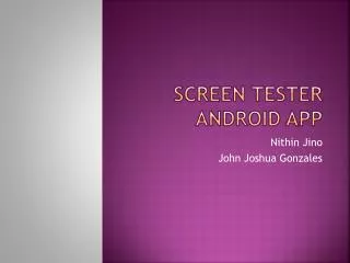 Screen Tester Android App