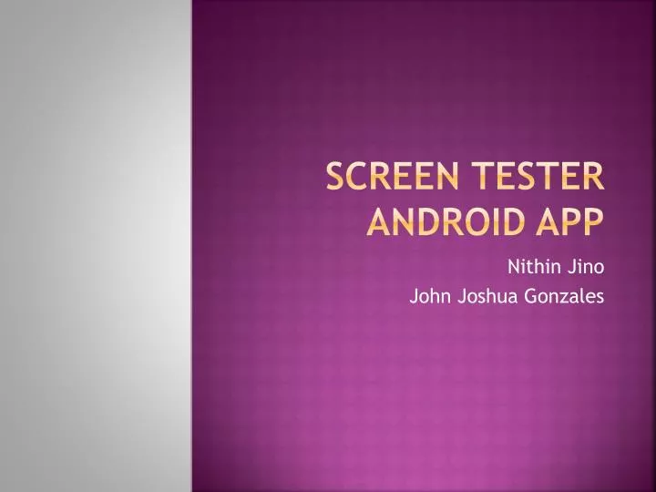 screen tester android app