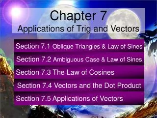 Section 7.1 Oblique Triangles &amp; Law of Sines
