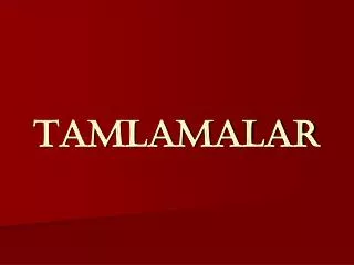 tamlamalar
