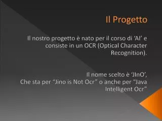 il progetto