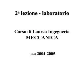 2 a lezione laboratorio