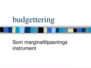 budgettering