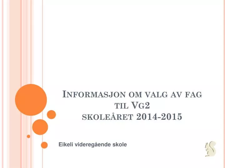 informasjon om valg av fag til vg2 skole ret 2014 2015