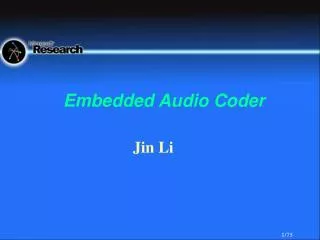 Embedded Audio Coder