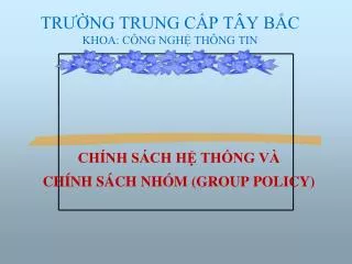 tr ng trung c p t y b c khoa c ng ngh th ng tin