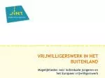 Vrijwilligerswerk in het buitenland - slide 1