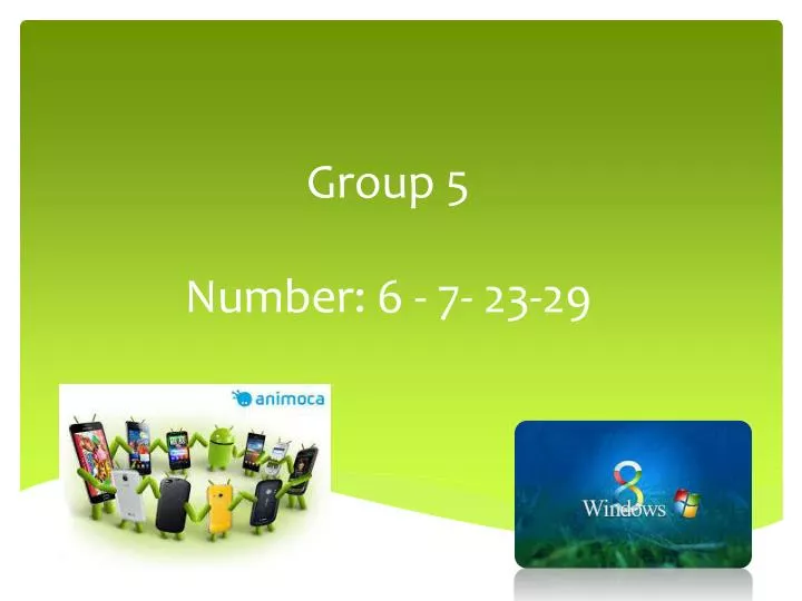 group 5 number 6 7 23 29