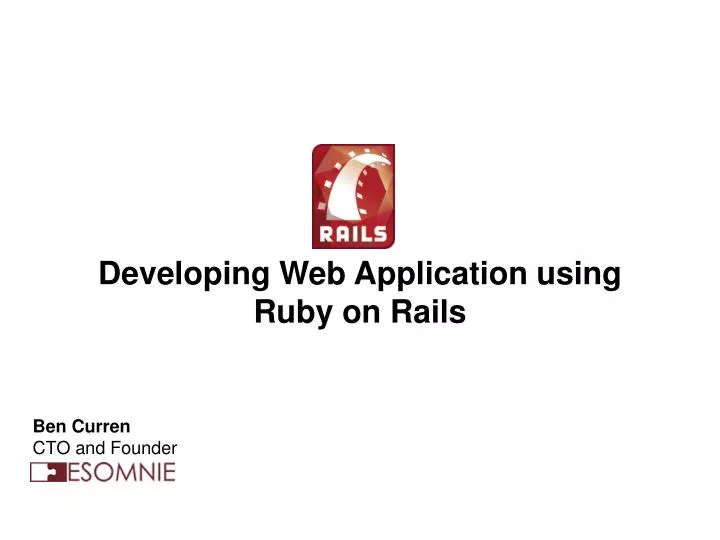 developing web application using ruby on rails