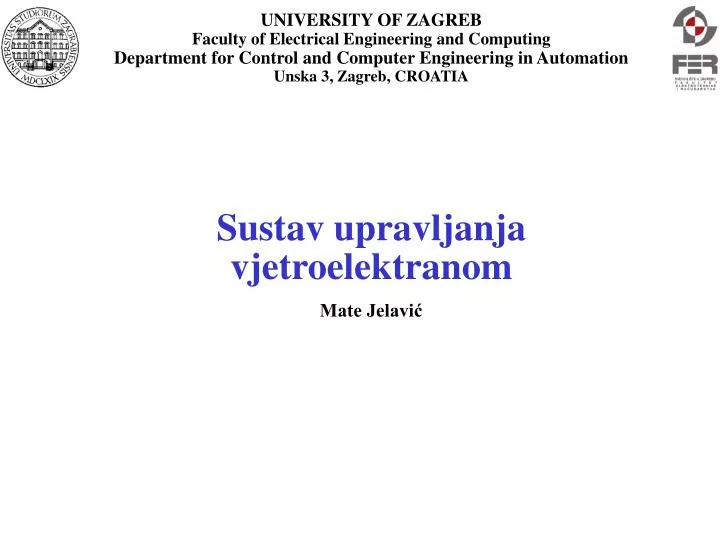 sustav upravljanja vjetroelektranom