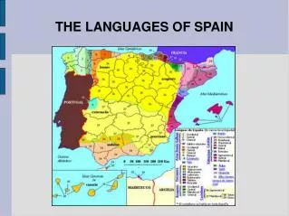THE LANGUAGES OF SPAIN