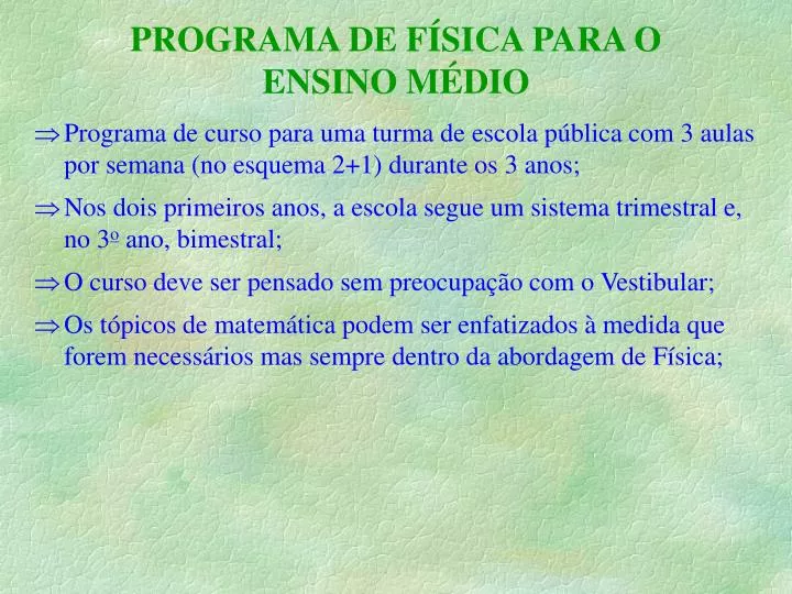 programa de f sica para o ensino m dio