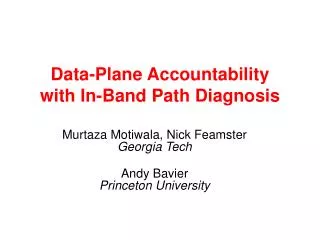 Data-Plane Accountability with In-Band Path Diagnosis