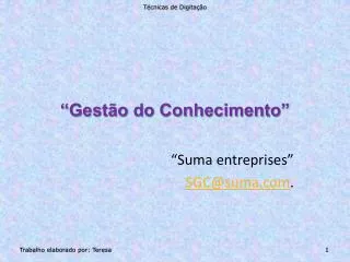 gest o do conhecimento