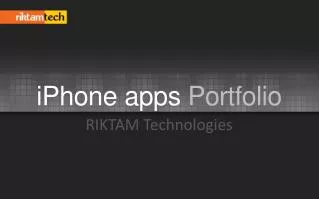 iPhone apps Po rtfolio