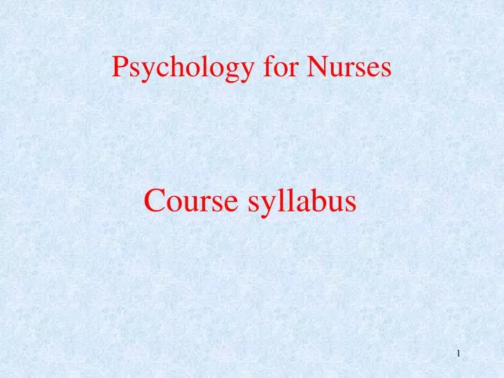 psychology for nurses