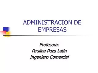 administracion de empresas