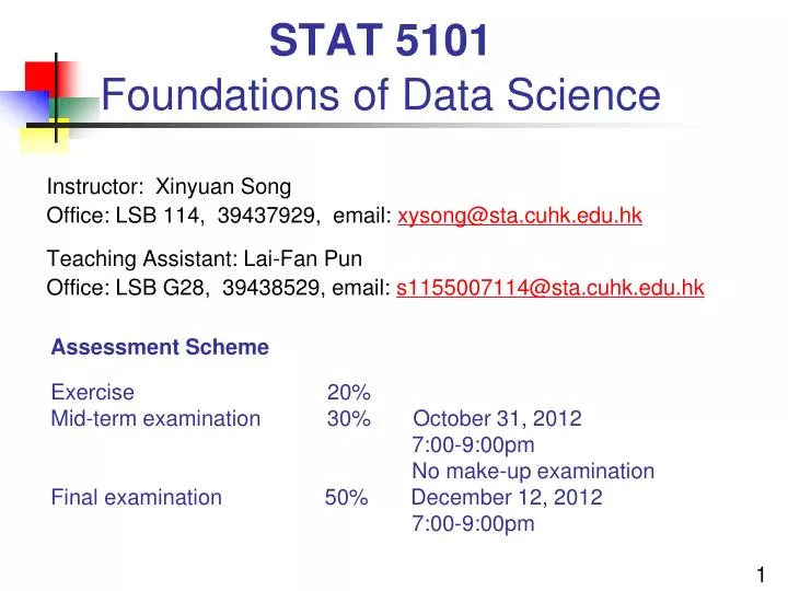 stat 5101 foundations of data science