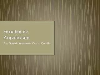 facultad de arquitectura