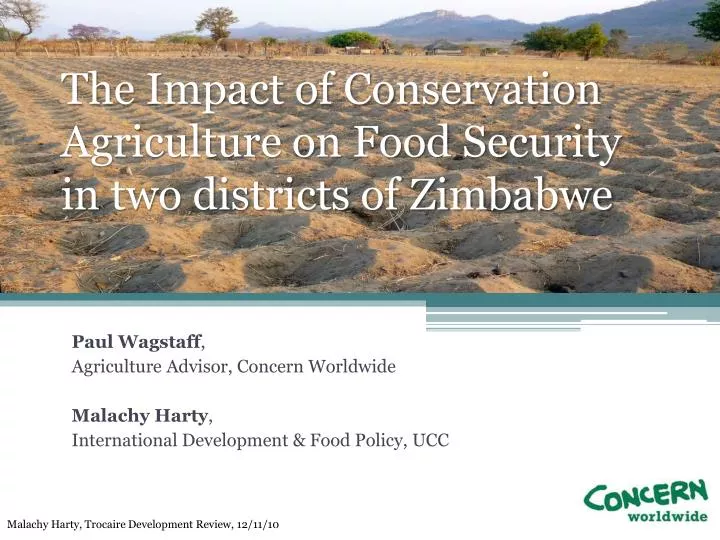 the impact of conservation agriculture on food security in two districts of zimbabwe