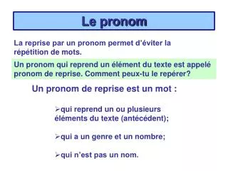 le pronom