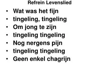 refrein levenslied