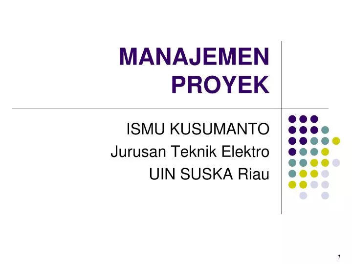 manajemen proyek