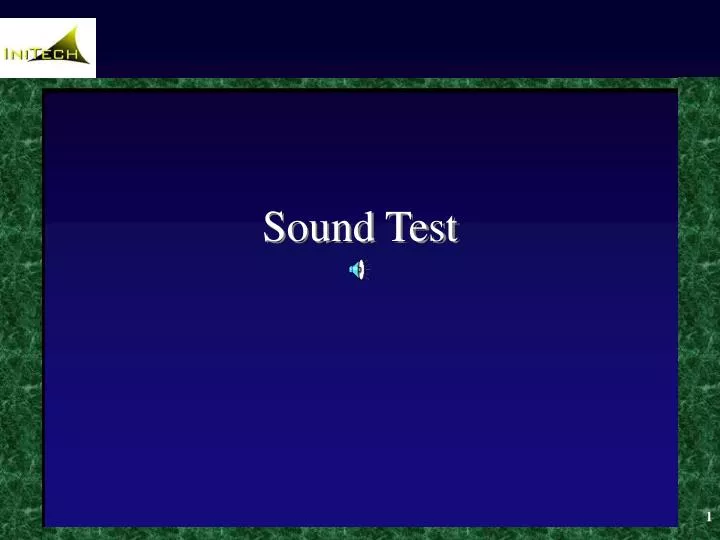 sound test