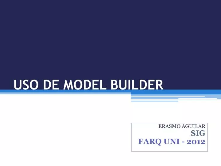 uso de model builder