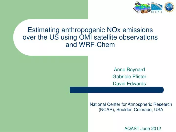 estimating anthropogenic nox emissions over the us using omi satellite observations and wrf chem