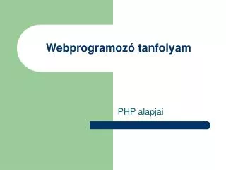 webprogramoz tanfolyam