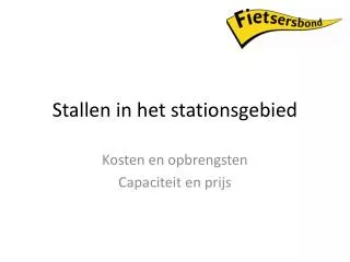 Stallen in het stationsgebied