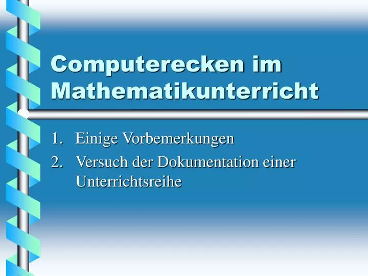 computerecken im mathematikunterricht