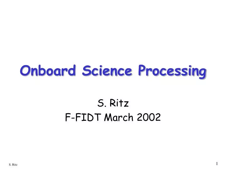 onboard science processing
