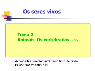os seres vivos