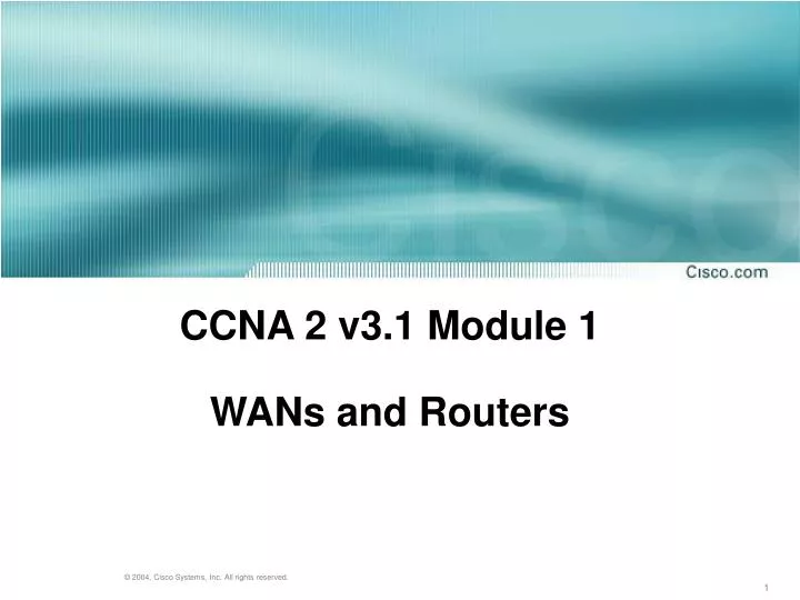 ccna 2 v3 1 module 1 wans and routers