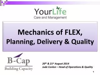 Mechanics of FLEX, Planning, Delivery &amp; Quality