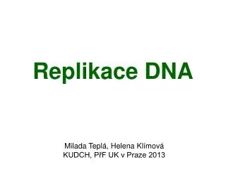 replikace dna